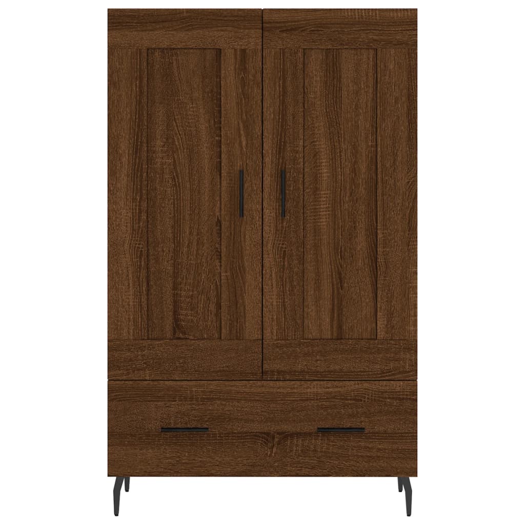 Highboard Braun Eichen-Optik 69,5x31x115 cm Holzwerkstoff
